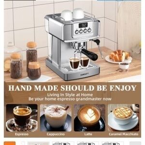 Sumsaty expresso and coffee stainless steel machine new in box!